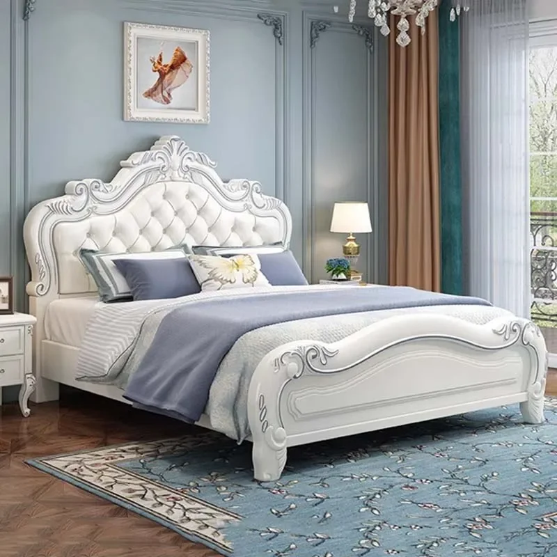 Многофункциональная кровать для пары европейская эстетичная роскошная спальни