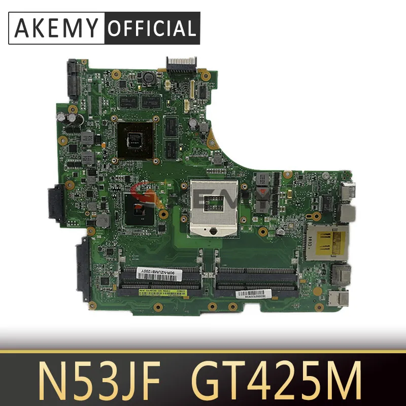 

Материнская плата Akemy N53JF для Asus N53J N53JN N53JG N53JF N53JL, материнская плата для ноутбука, работает на 100% оригинал с GT425M