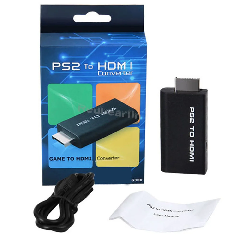 

10pcs For PS2 to HDMI-compatible Converter Adapter with 3.5mm Audio Output for HDTV Monitor Supports All PS2 Display Modes