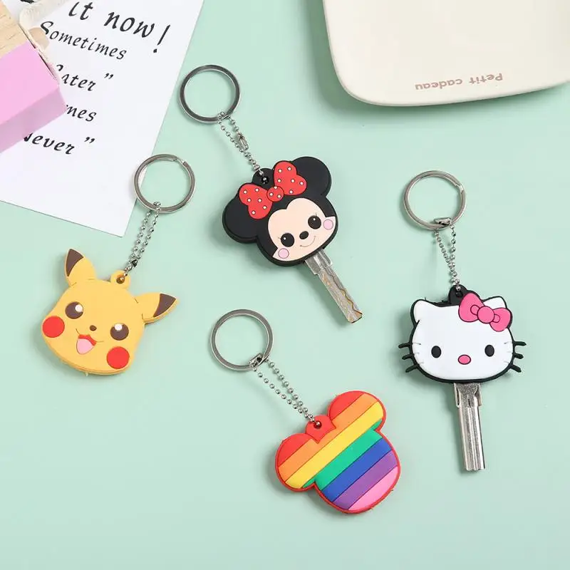 

Cute Sanrio Key Protector Hello Kittys Accessories Cute Beauty Cartoon Anime Key Pendant Key Chain Toys for Girls Birthday Gift