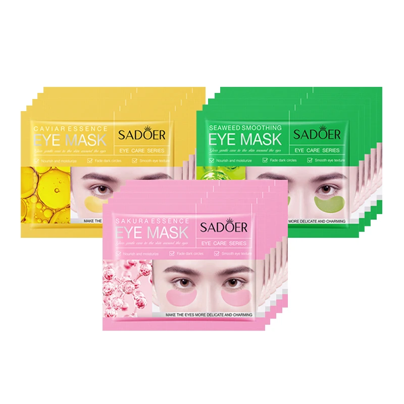 

15 пар Золотая коллагеновая маска для глаз увлажняющая против морщин Антивозрастная маска для глаз Уход за глазами морские водоросли экстра...