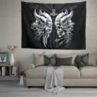 FFO шлем викингов, Череп, гобелен, молоток, рог Одина, мифологический принт, Настенная Подвеска для Нордического декора дома, спальни, гостиной