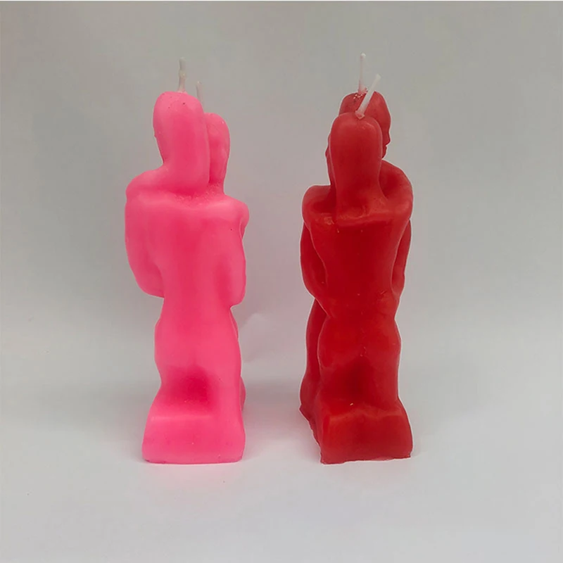Buy Male And Female Couple Embracing Candles Decoration Lovers Candle Love Ritual Fall In With Me Spell Red Pink on