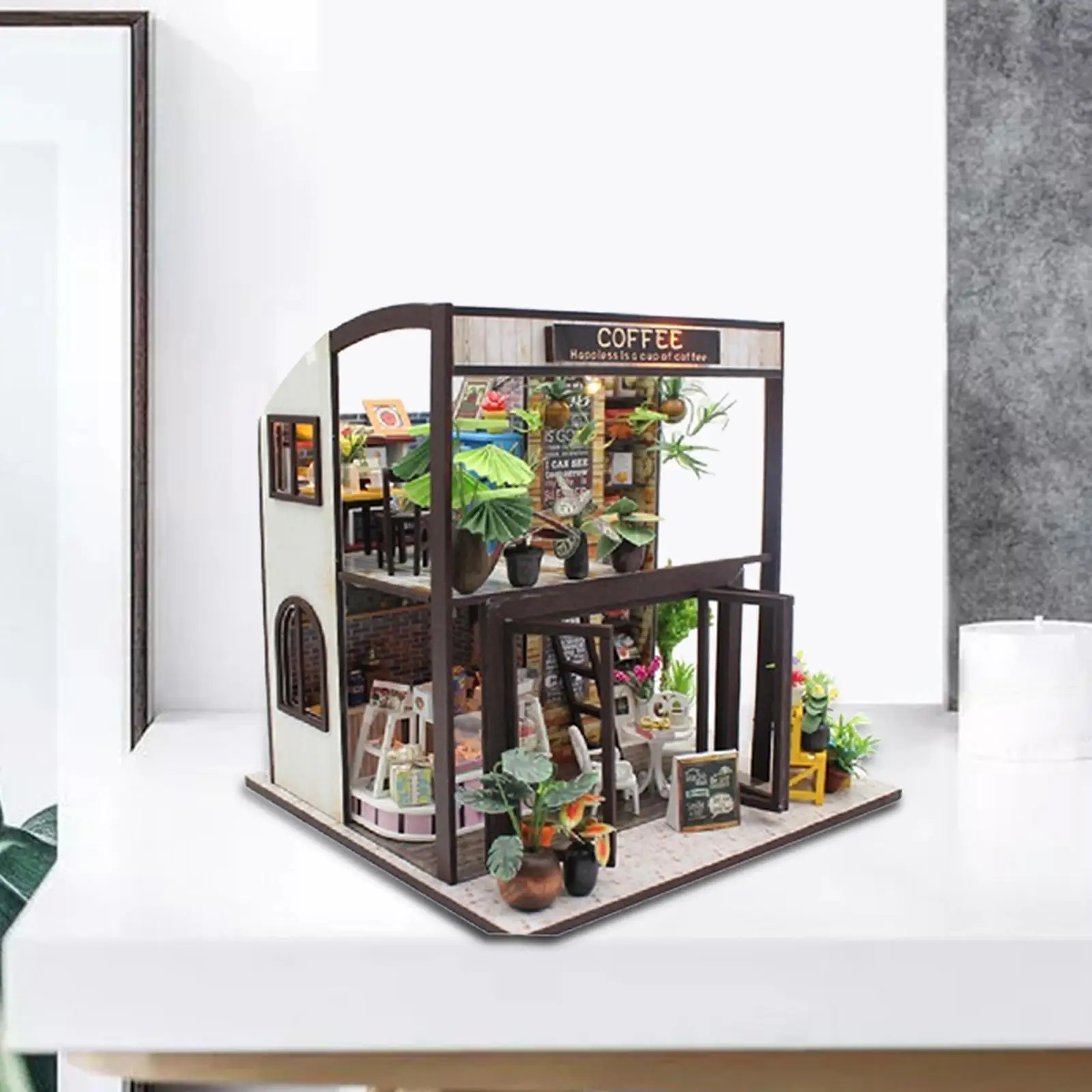 

3D Puzzles Wooden Handmade Miniature Dollhouse DIY Accessories Dolls Houses, Gift for Women and Girls