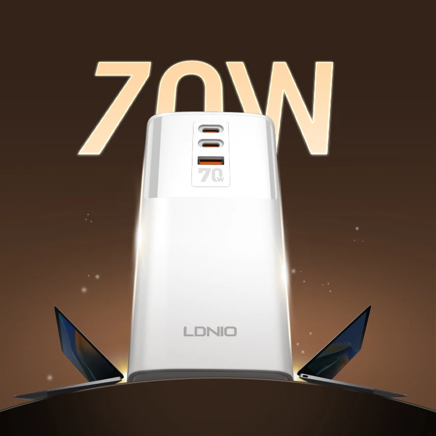 Портативная лента LDNIO Tower с удлинительным кабелем длиной 2 м 70 Вт тип C вилка EU/UK/US