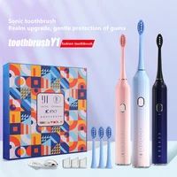 electric toothbrush for adults rechargeable whitening toothbrush with 3 brush heads 5 modes 4 hours fast charge for 130 days