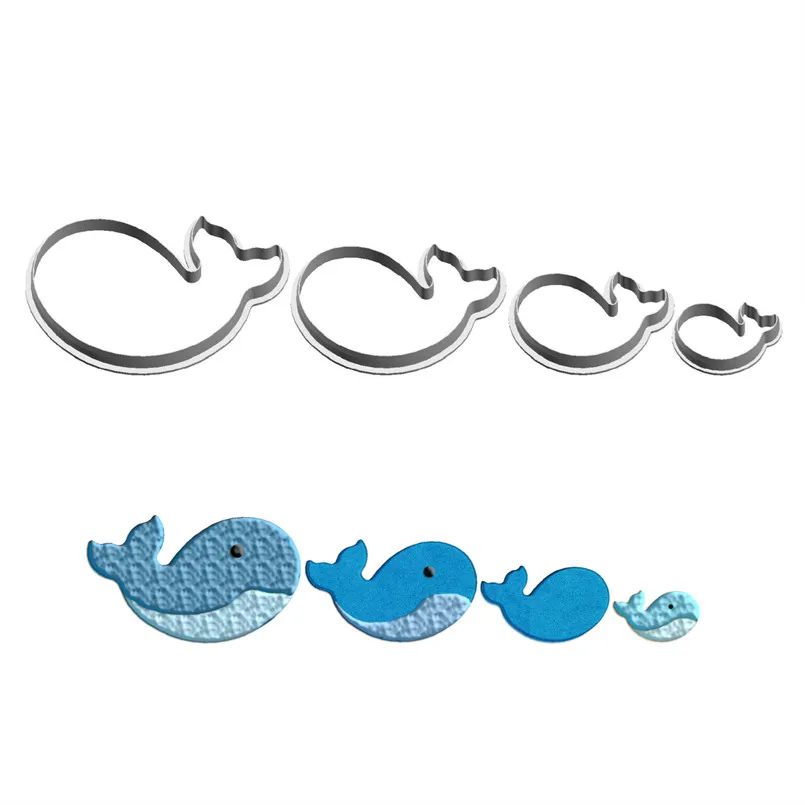 

Four Specifications Cartoon Sea Animals Blue Whale,Plastic Mold,Cake Fondant Tools,Cookie Sushi and Fruits Cutters