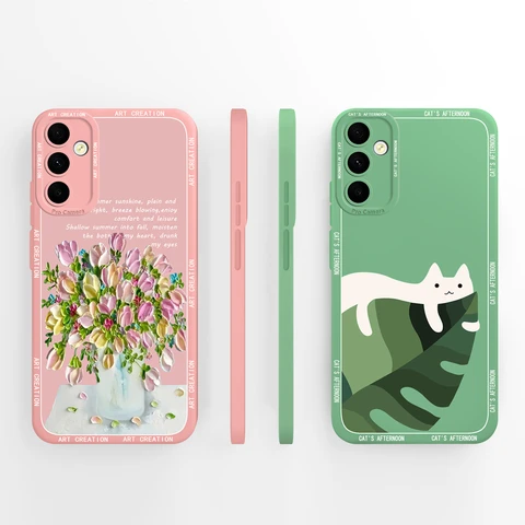 Мягкий противоударный чехол из жидкого силикона для Samsung A34