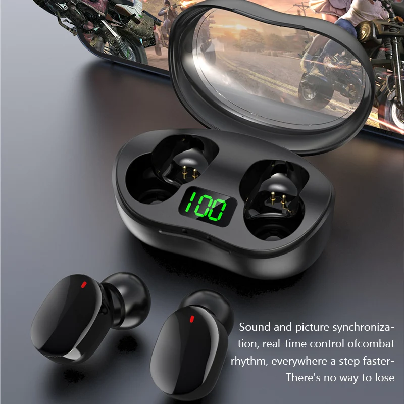 

TWS-наушники E9S Fone, Bluetooth-наушники, беспроводные наушники с дисплеем, гарнитура HiFi, качественный звук, спортивные наушники для смартфонов