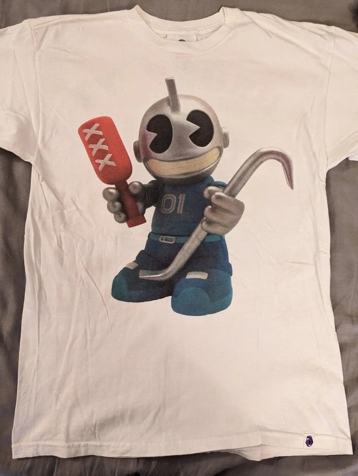 Винтажная уличная одежда Детская футболка с изображением роботов Бруклина