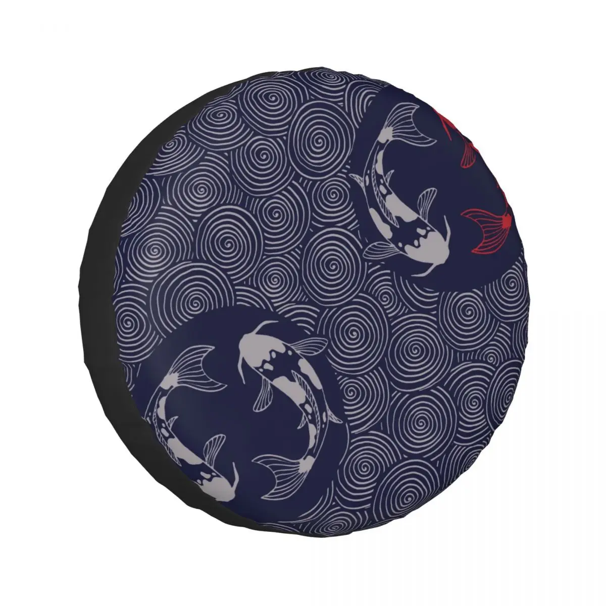 

Car Wheel Tyre Cover 13/14/15/16 Inch Japanese Waves Koi Carps Spare Tire Cover Case Soft Protector Pouch Car Accessories