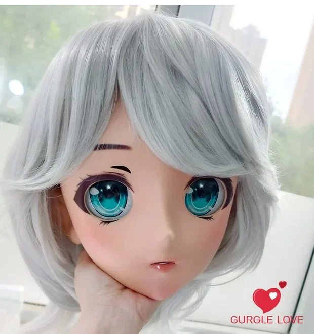 (GL Juzi) Женская милая девочка каучуковые полуголовы кигуруми кросс-платье косплей