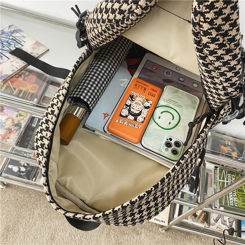 Xiaomi Women's Fashion Knit Backpack Designer Ladies School Bag Female Large-capacity College Pattern High Quality Backpack