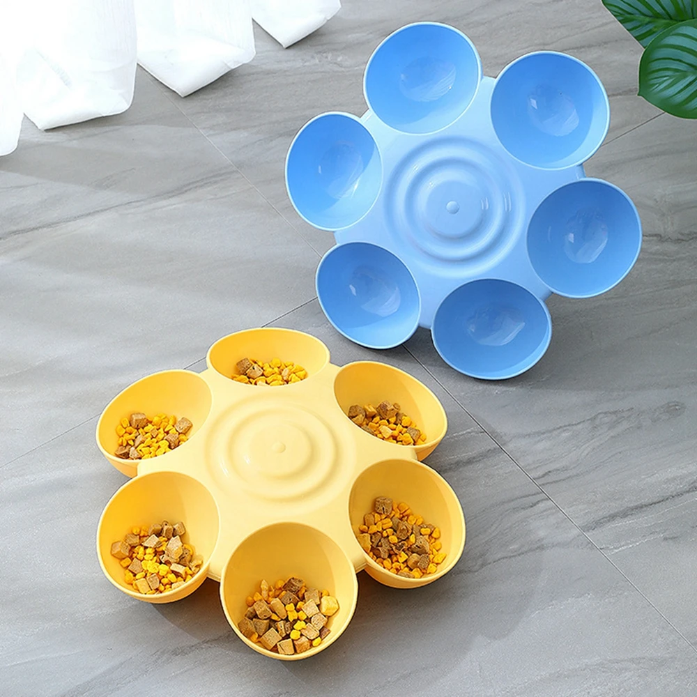 

6 In 1 Pet Bowls Food Feeder Anti Choke Small Dog Water Bottle Dog Bowl Puppy Cat Slow Down Eatting Feeder Healthy Diet Dish