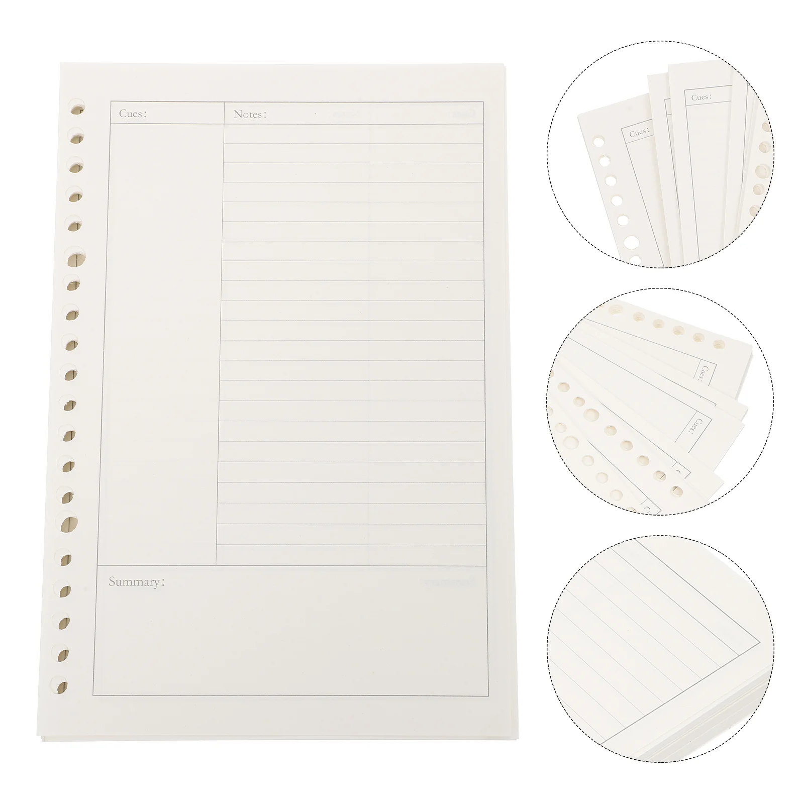 

Paper Notebook Refill A5 Binder Inserts Filler Loose Lined Refills Leaf Replacement Glossy Planner Product Office Page
