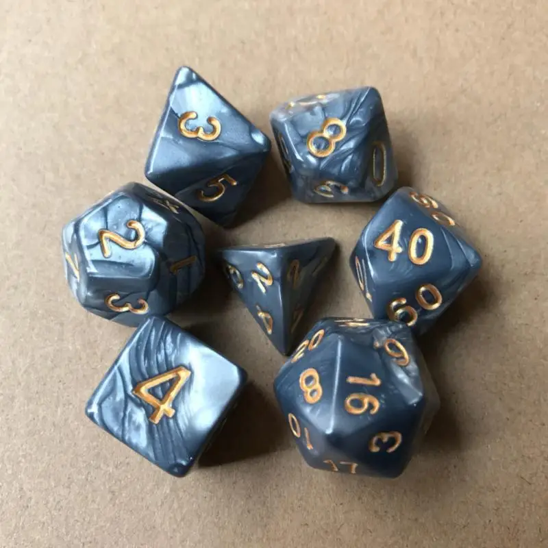 

Multifaceted Dice RPG 4 6 8 10 12 20 D4-D20 Polyhedral TRPG Games Dice Set Board Game Entertainment Dice SD 7pcs/set