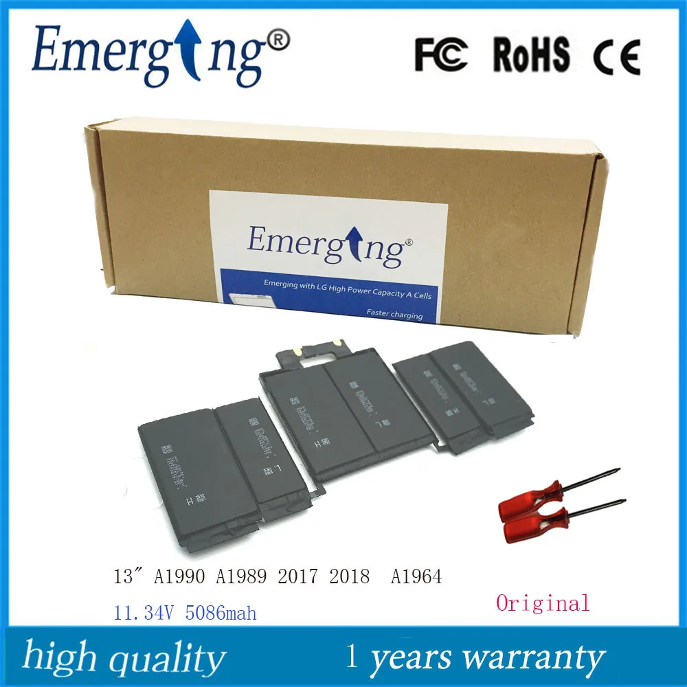 Новый оригинальный аккумулятор 11,34 в 5086 мАч для ноутбука Apple MacBook Pro Retina 13 дюймов A1990 A1989 2017 2018 с инструментами