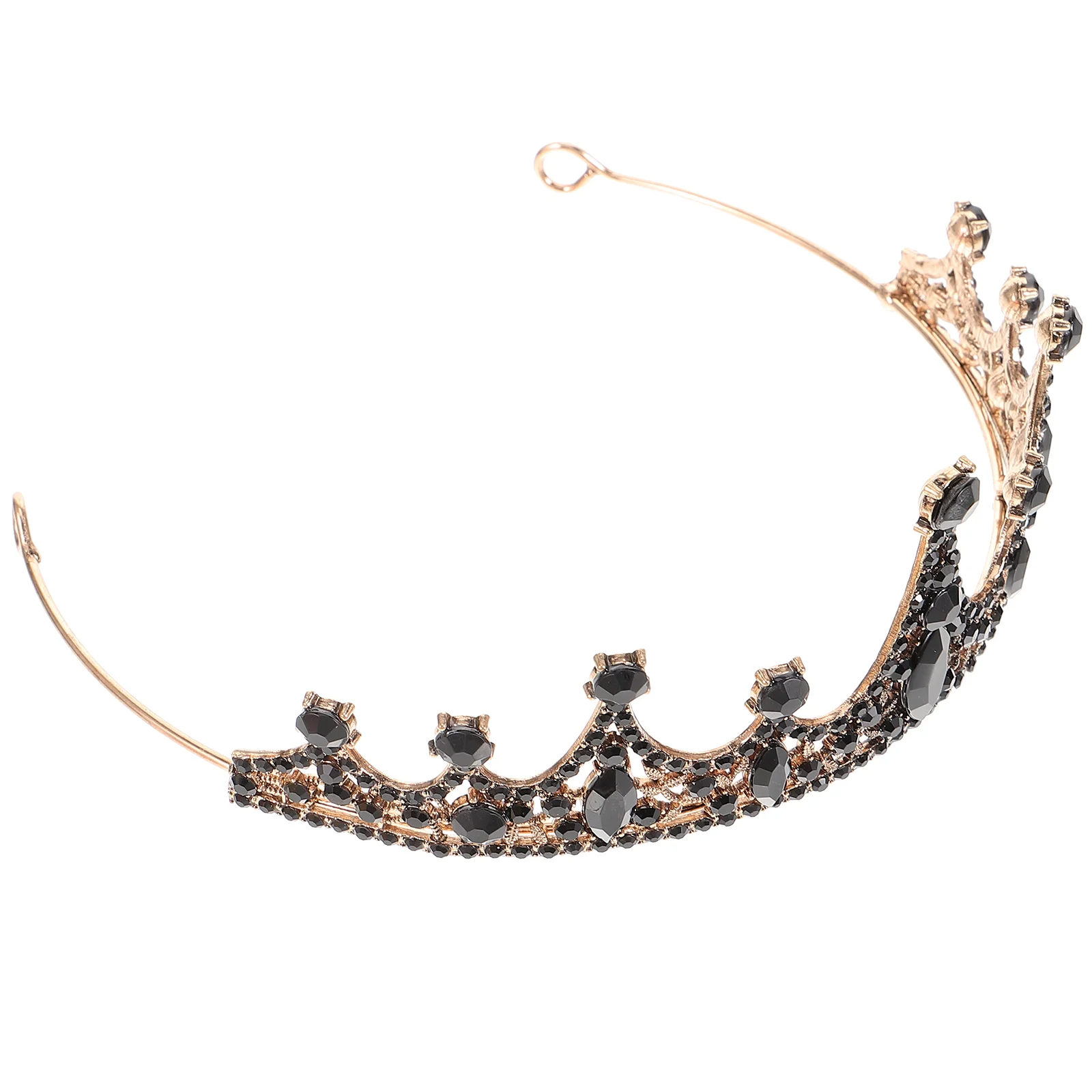 

Black Crown Bridal Wearing Vintage Hair Accessories Bride Decor Alloy Wedding Headdress Miss Prom Headpiece