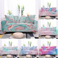 colorful marble elastic sofa cover living room modern art nordic sectional corner couch covers protector slipcover 1234seater