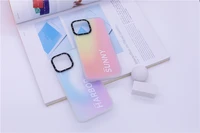 trendy fashion simple color candy color pctpu phone case for iphone 13 pro max 12 11 pro max soft silicone flannel case