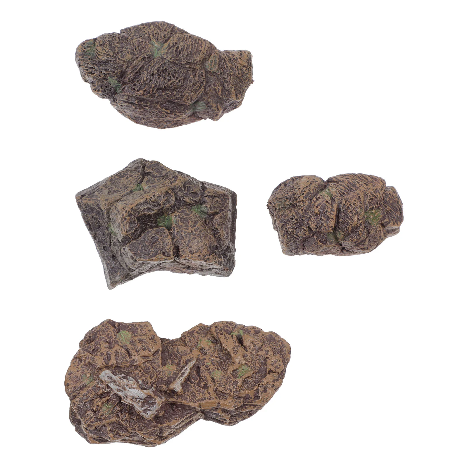 

4Pcs Resin Fossils Stone Adornment DIY Sand Table Accessories Simulation Stone