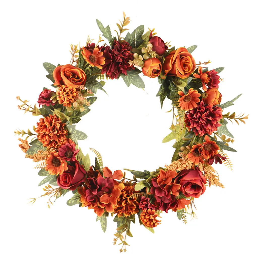 

Artificial Late Autumn Red Rose Wreath Decoration Simulation Wreath Wedding Party Wedding Dress Shooting Decoration Accessories