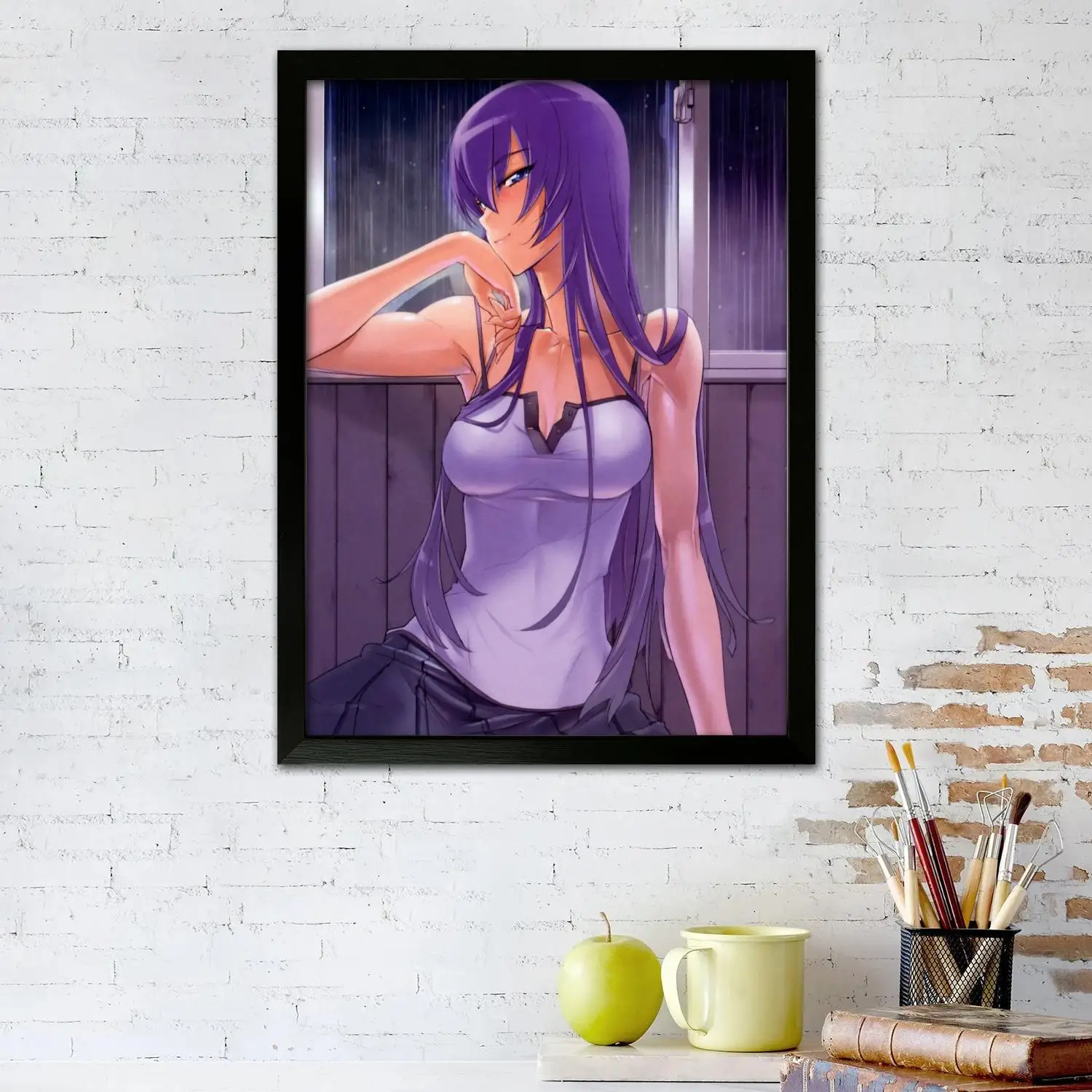 Саэко busujima аниме холст художественный постер настенная художественная картина с