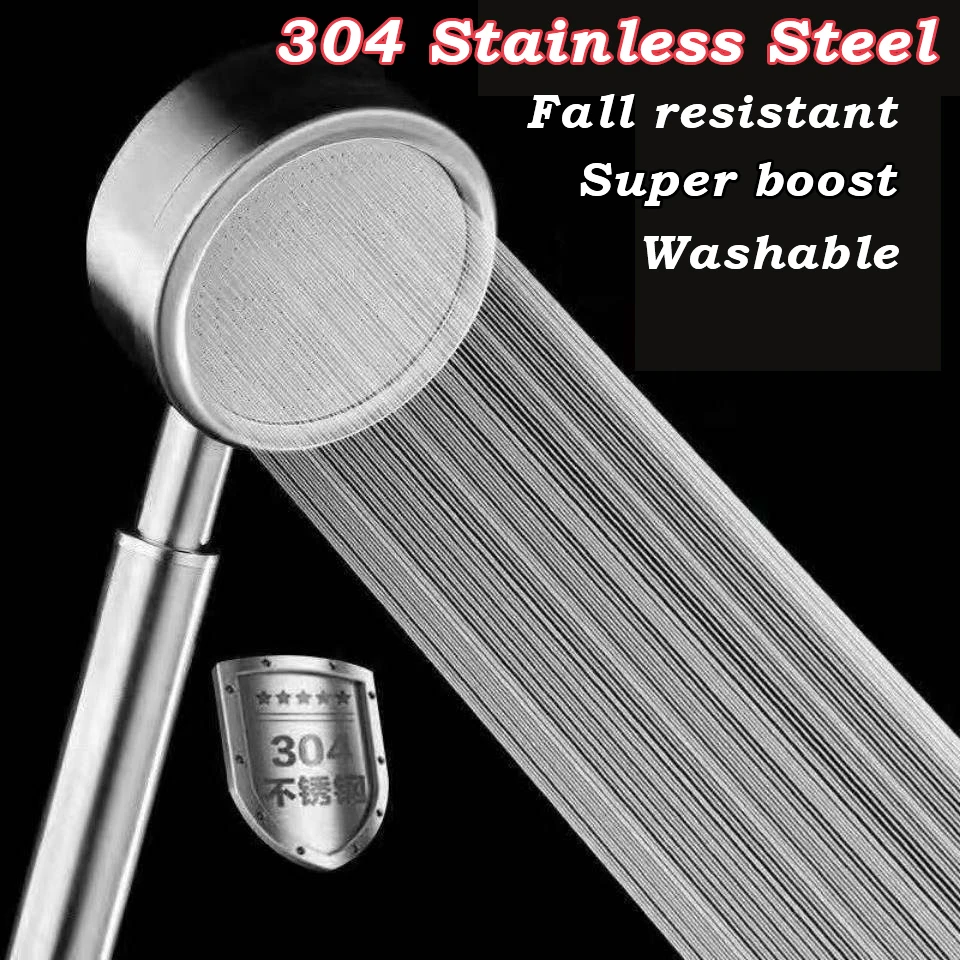 

Насадка для душа из нержавеющей стали высокого давления черная ручная настенная насадка для душа с защитой от падения водосберегающая дожд...