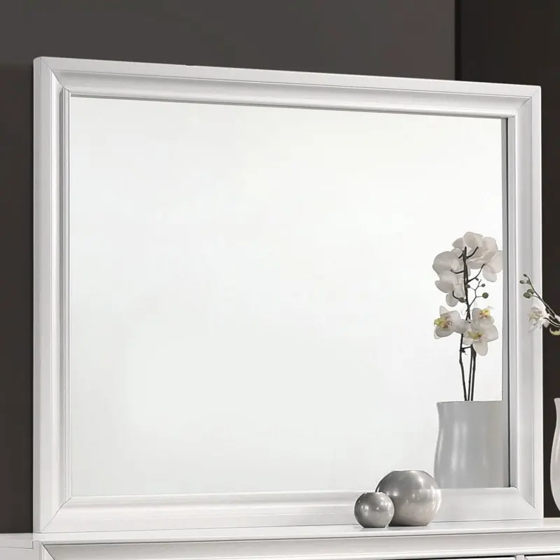 

Contemporary Sturdy "Contemporary Sturdy White Rectangle Dresser Mirror - Add Rustic Charm to Any Home Decor" (132 Characters)