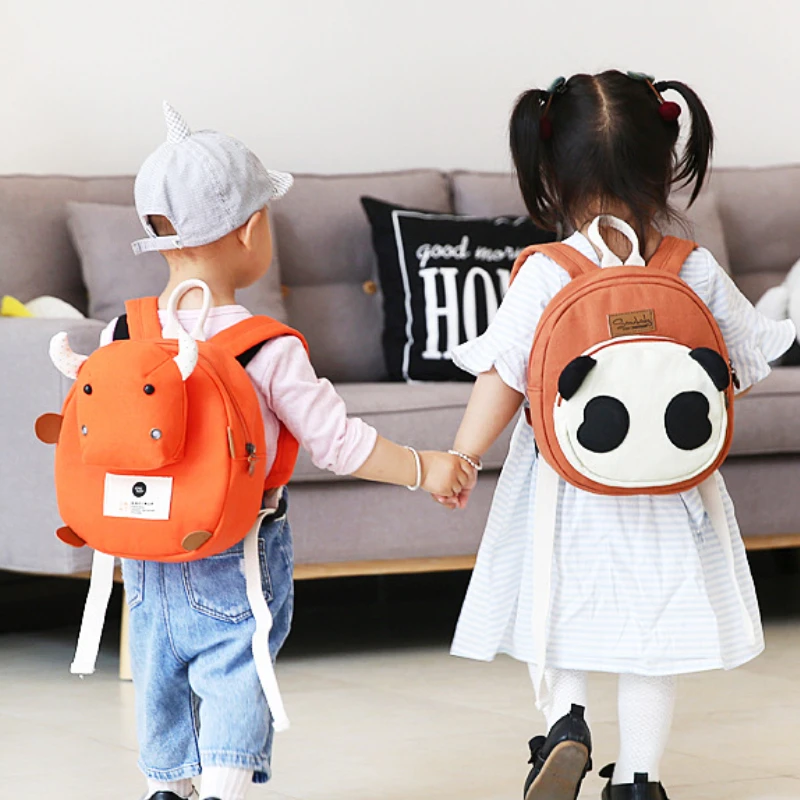 Children Small Canvas Backpack Cartoon Kids School Bags In Kindergarten 1-3-5 Years Old Boys Girls Baby Cute Backpack