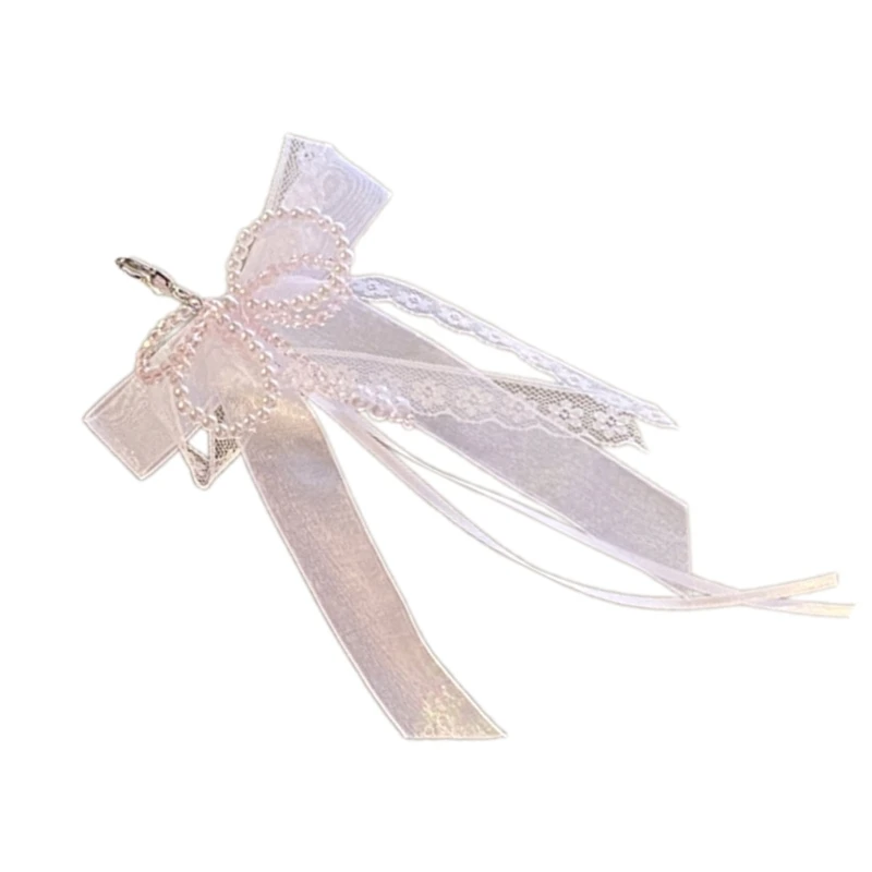 Элегантный брелок из бисера подвеска для телефона уникальный ключей лента бант