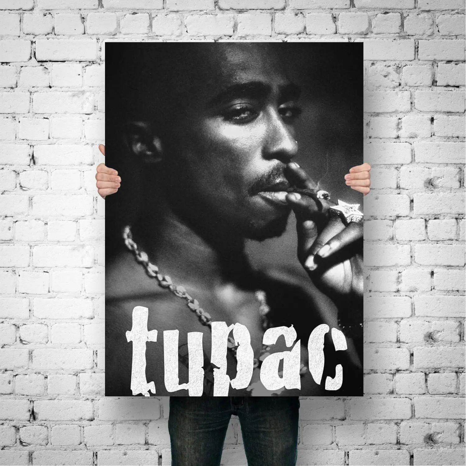Tupac 2Pac плакат настенное искусство 24x36 холст фотография персонализированный