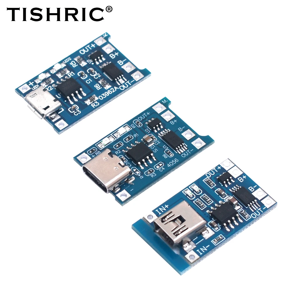 

Type-c Mini Micro USB 5V 1A 18650 TP4056 Lithium Battery Charger Module With Protection Dual Functions Module Charging Board