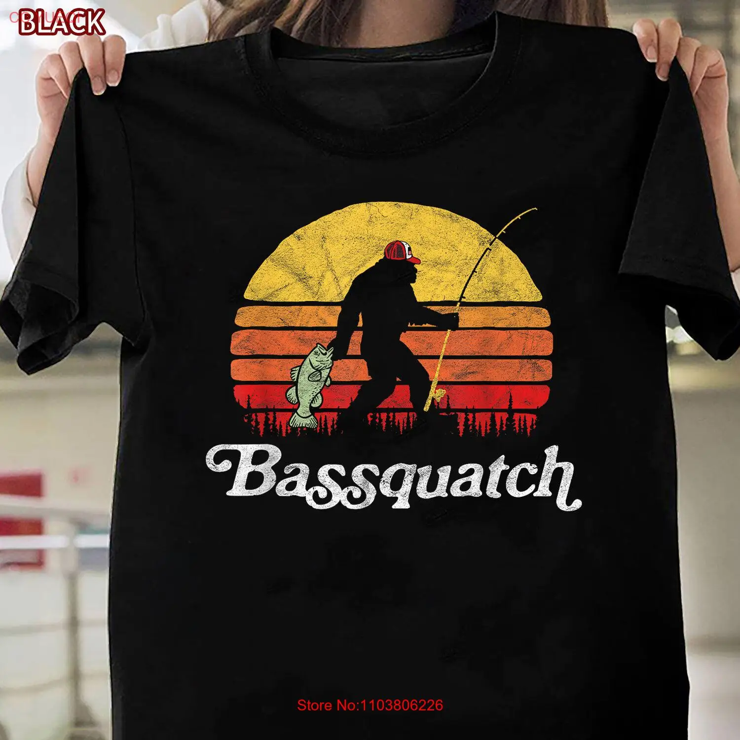 Низкоплодный! Забавная Ретро футболка Bigfoot для рыбалки забавная Подарочная