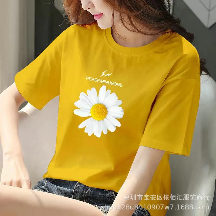 

2022 Summer New Women's Short Sleeved T-shirt Loose Print Women's T-shirt Women's Tee