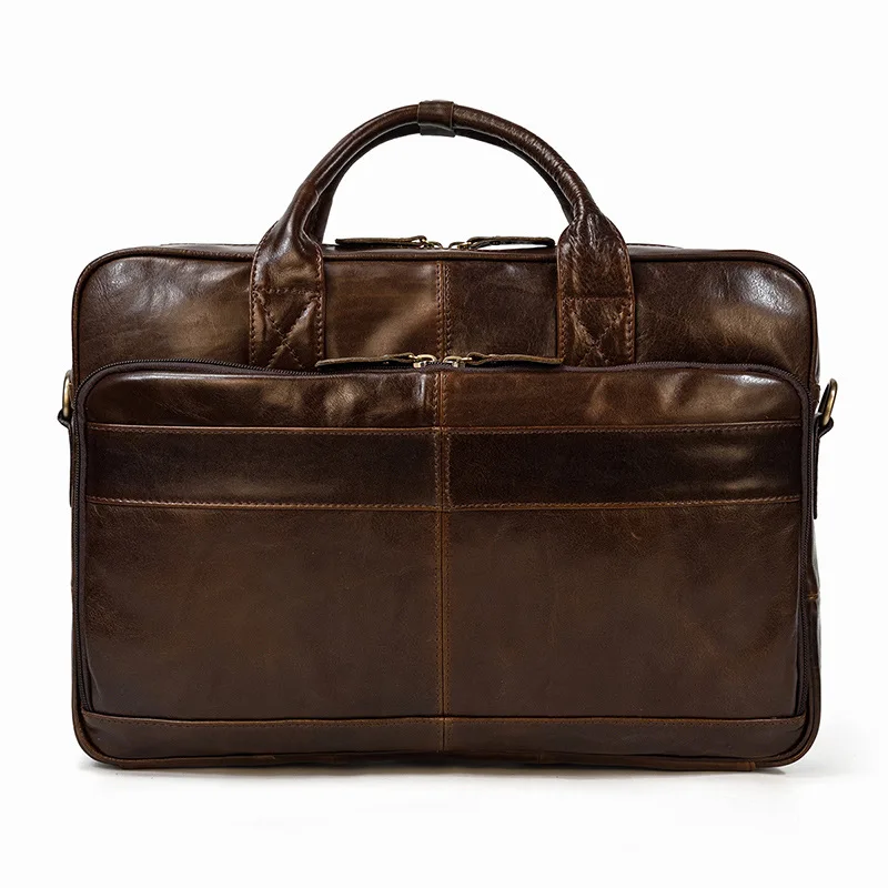Retro Crazy Horse leather briefcase14Men's leather briefcase