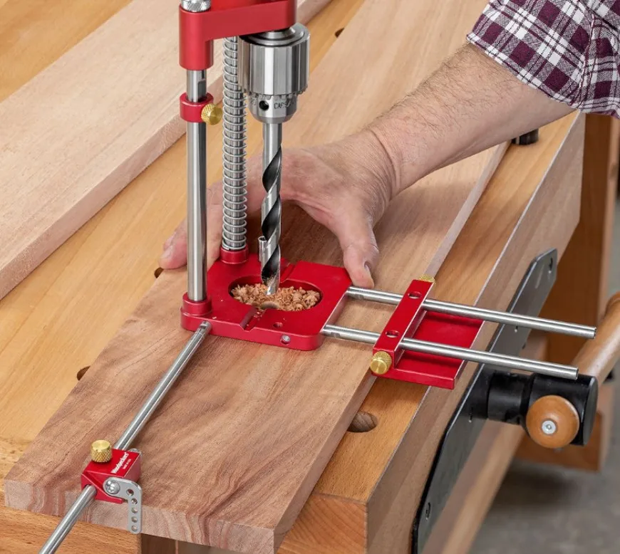 

Drill Locator Drill Punch Locator Convenient Labor Saving Drill Guide Fixture Woodworking Drilling Template Guide Tool For Home