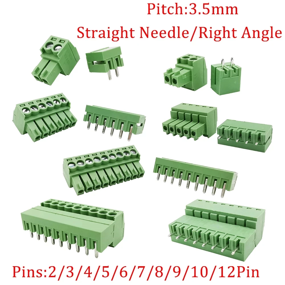 

5 пар KF2EDG 3,5 мм/3,81 мм/3,96 мм/5,08 мм 15EDG 2-12Pin штепсельная вилка, гнездовой разъем PCB, винтовой терминал, штыревой разъем, соединитель провода