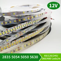 5m led strip smd 2835 5054 5050 5630 12v ultra brightness flexible led tape light 60120ledsm waterproof ribbon diode fast ship