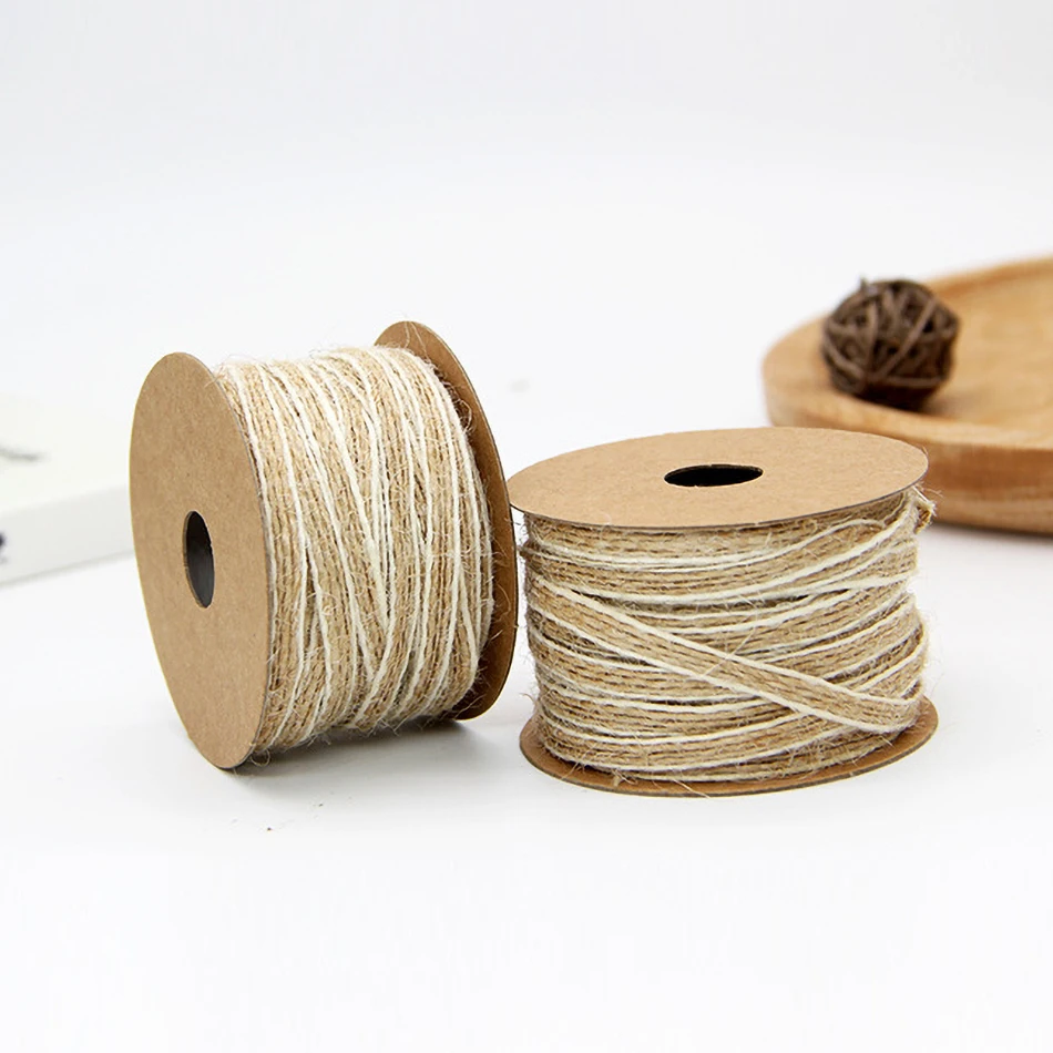 5 м натуральный винтажный джутовый шнур лента для упаковки подарков банты
