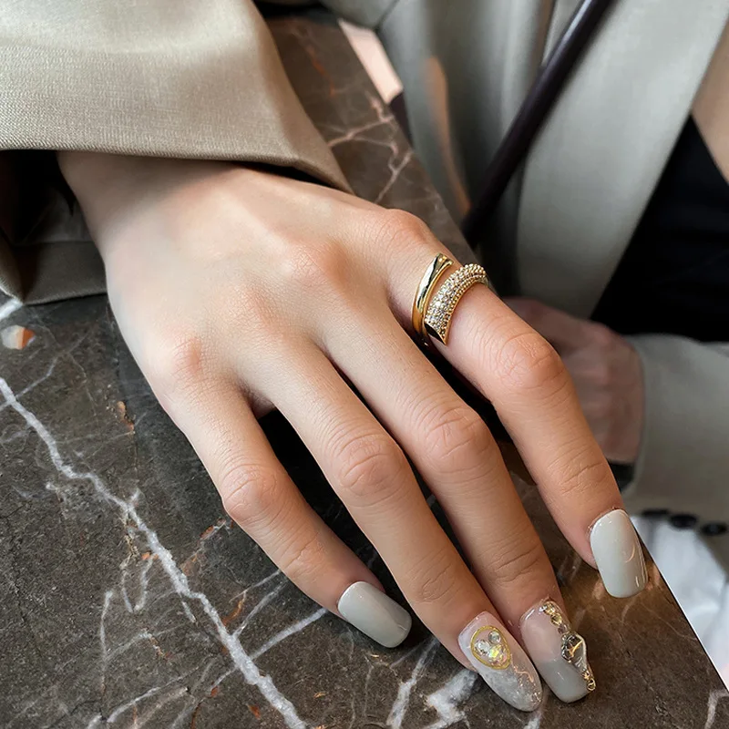 

Ring female ins tide niche design index finger ring fashion personality cold wind simple temperament net red opening ring