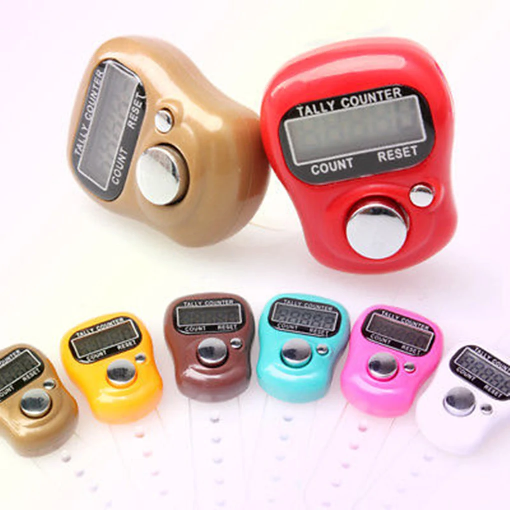 

Mini Stitch Marker and Row Finger Counter LCD Electronic Digital Tally Counter for Sewing Knitting Weave Tool / Random Color