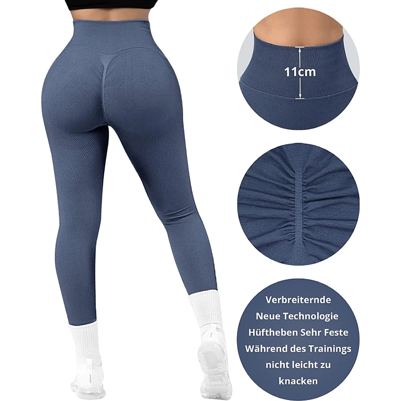 Sports Leggings For Women Push Up Fitness Leggings Scrunch Tight Pants High Waist Leggins Mujer Sexy Hip Workout Gym Clothing