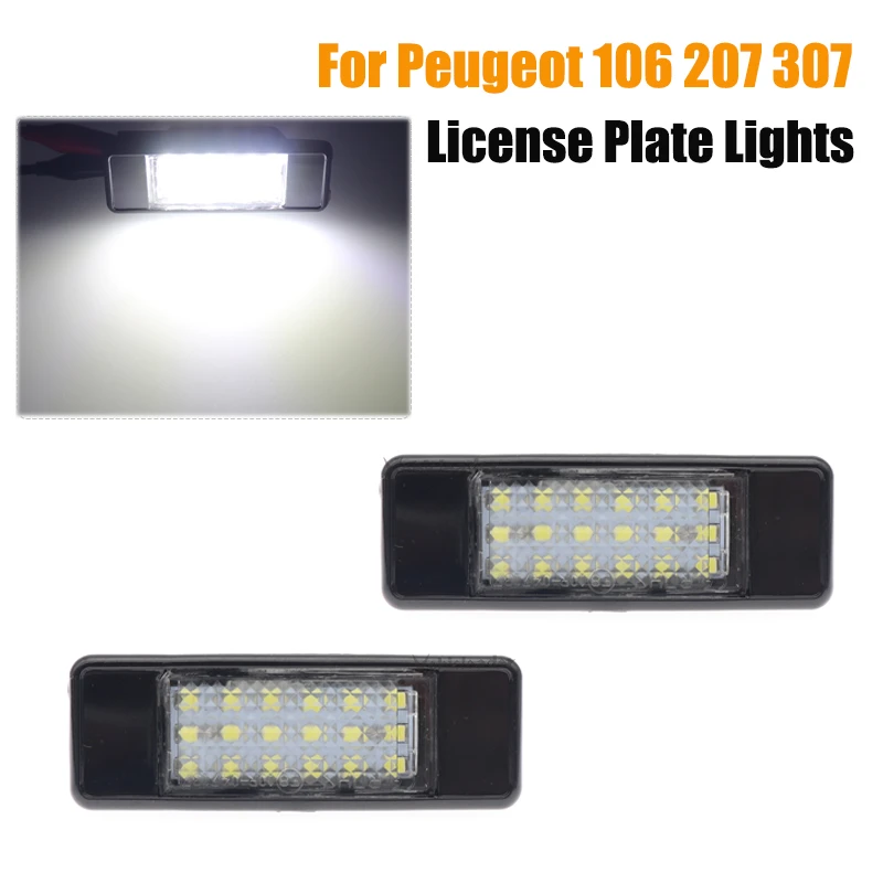 

2 задних автомобильных фонаря с номерным знаком для Peugeot 6000, 106, 207, 308, 406, 607, для Citroen C3, C4, C5, C6, C8