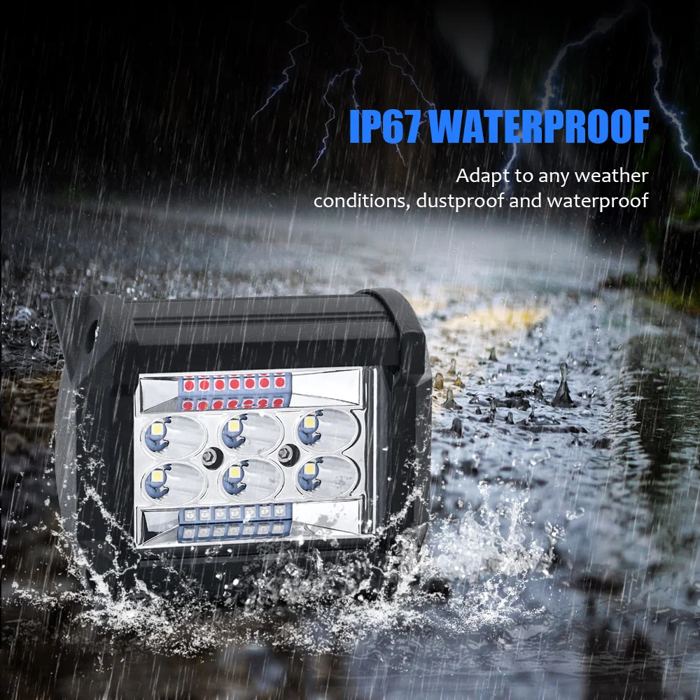 Светодиодные комбинированные рабочие фары прожектор 36 Вт 60 72 для мотоцикла