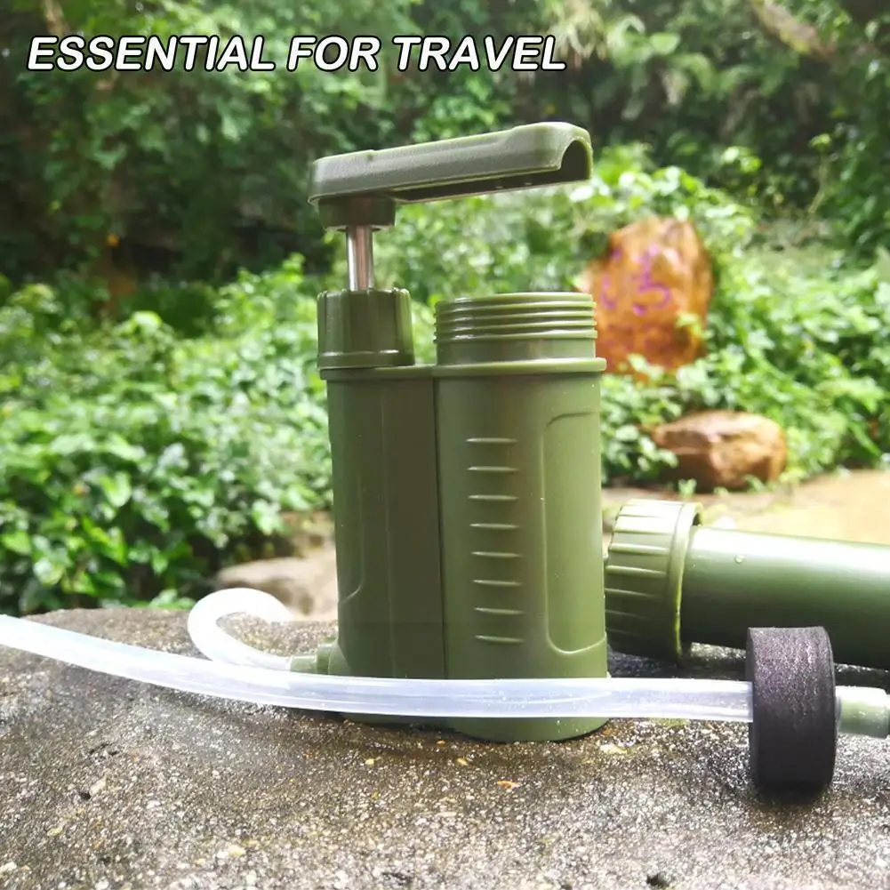 

Outdoor Water Filter Jug System Pump Camping Hiking Water Water Safety Portable Purifier Survival Emergency Filtration E3x9