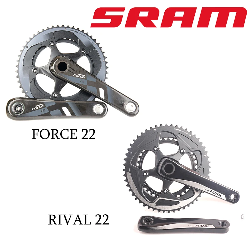 

SRAM RIVAL FORCE 22 2X1 1 скорость шоссейный велосипед кривошипная система 50X34T 52X36T цепная цепь колесная звезда 170 мм/172,5 мм GXP углеродная рука велосипедная часть