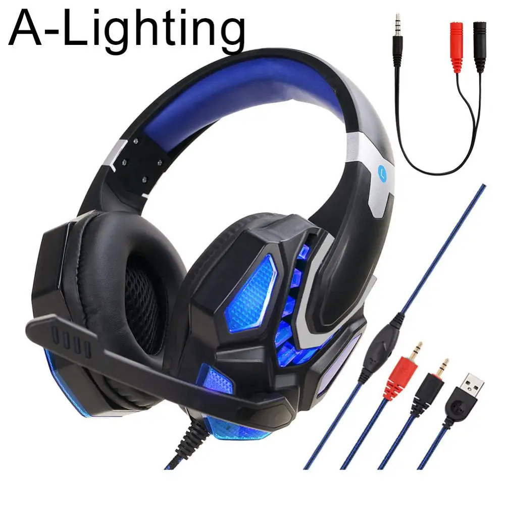 Headphone Gaming Headphone Wired Headset Stereo Soyto G10 Over-Ear Audio Mic Gaming Headphones for PC/PS4 images - 6