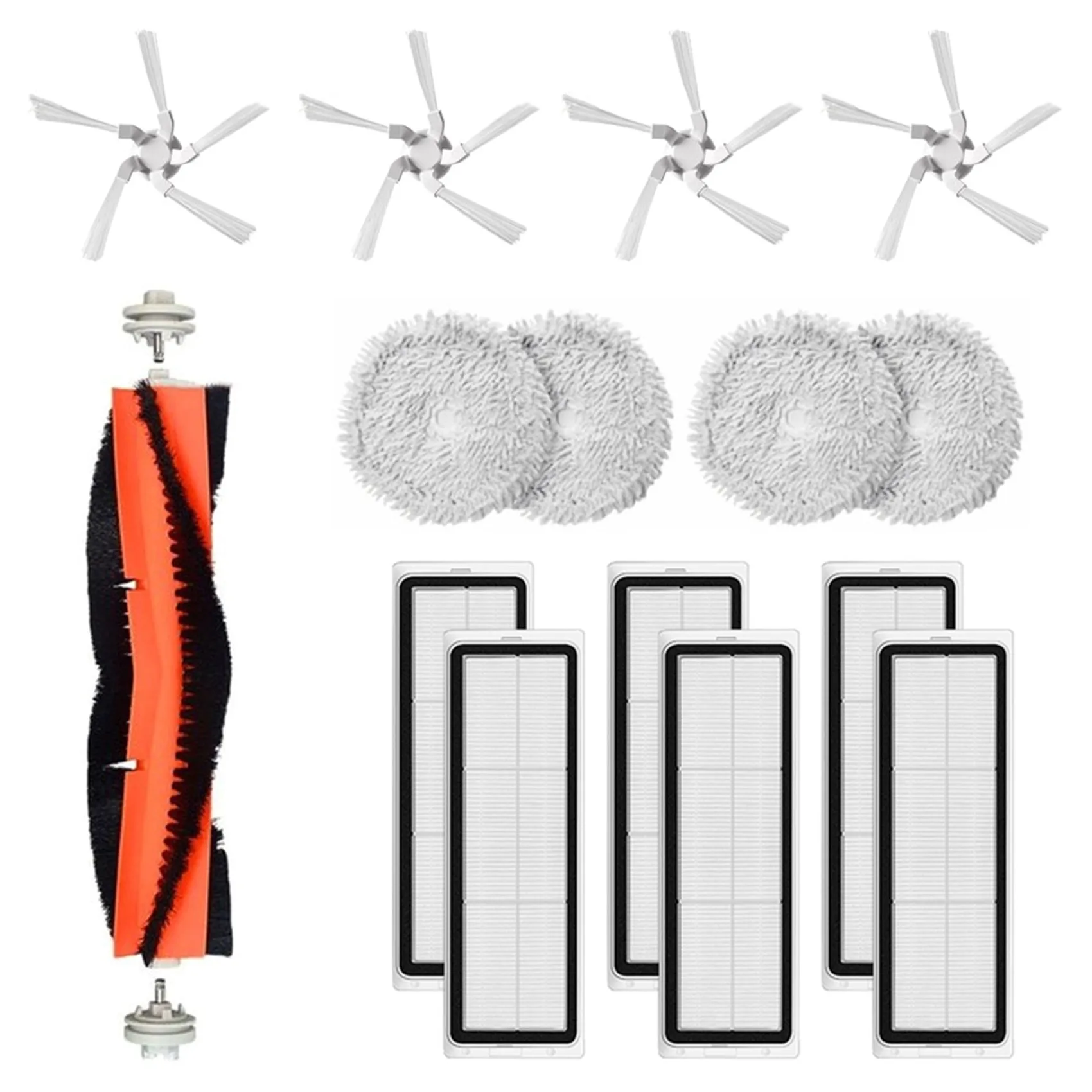 

13Pcs Washable HEPA Filter Mop Cloth Main Side Brush Cleaning Replacement Parts for Xiaomi Dreame Bot W10 Vacuum Cleaner
