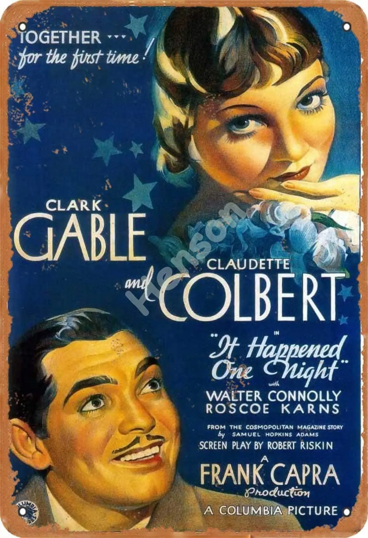 

It Happened One Night Frank Capra Vintage Tin Sign Art Iron Painting Rusty Poster Decoration Aluminum plaque